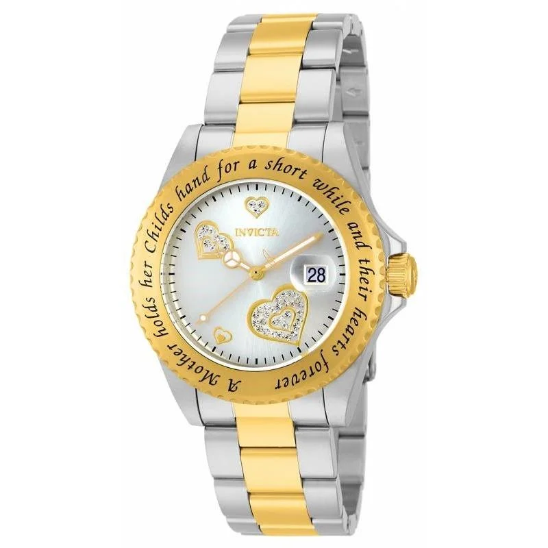 Artistic strap watches-Invicta Women's 14730 Angel Gold-Tone and Silver Stainless Steel Watch