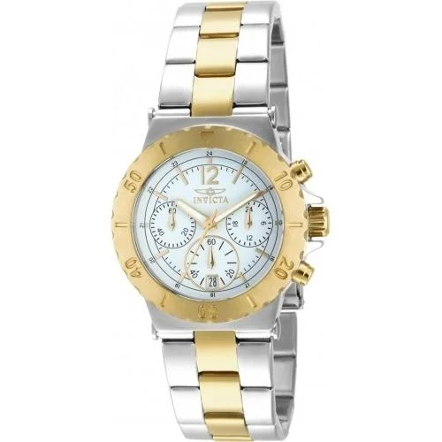 Floral bezel watches-Invicta Women's 14855 Specialty Gold-Tone and Silver Stainless Steel Watch