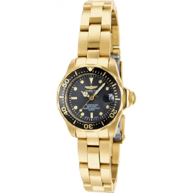 Casual slim watches-Invicta Women's 14986 Pro Diver Gold-Tone Stainless Steel Watch