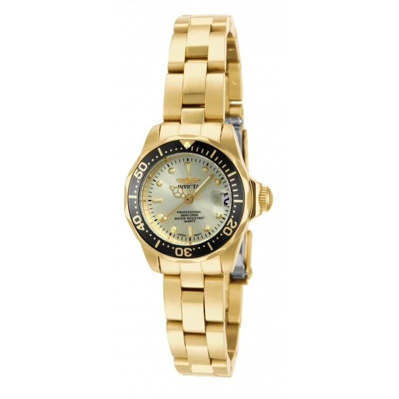 Quartz movement watches-Invicta Women's 14987 Pro Diver Gold-Tone Stainless Steel Watch