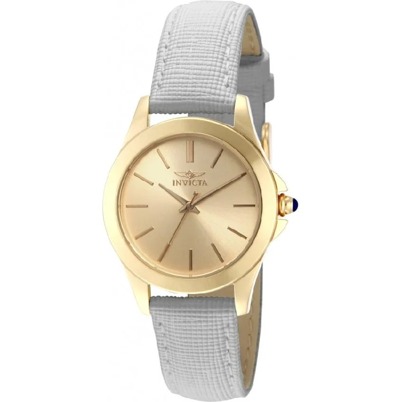 Sustainable watches-Invicta Women's 15149 Angel White Leather Watch