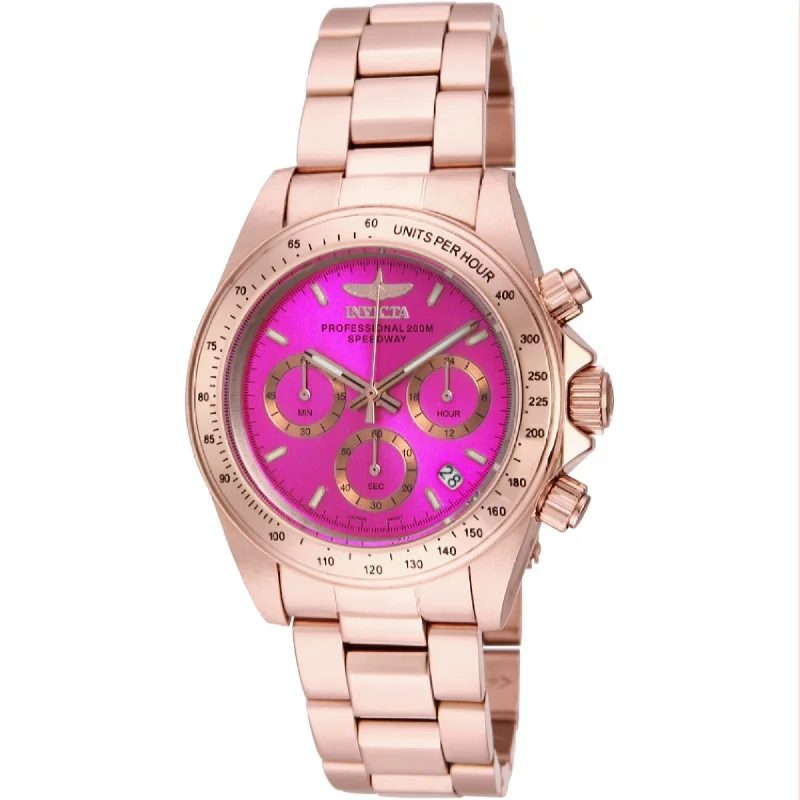 Elegant gold watches-Invicta Women's 16657 Speedway Rose-Tone Stainless Steel Watch