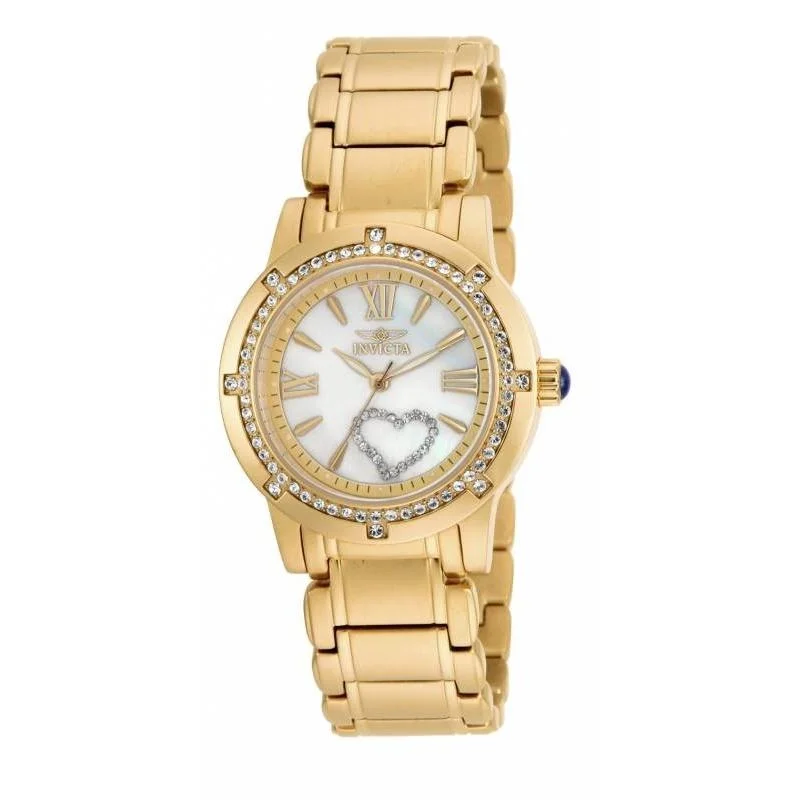 Vintage leather watches-Invicta Women's 16709 Angel Mechanical Gold-tone Stainless Steel Watch