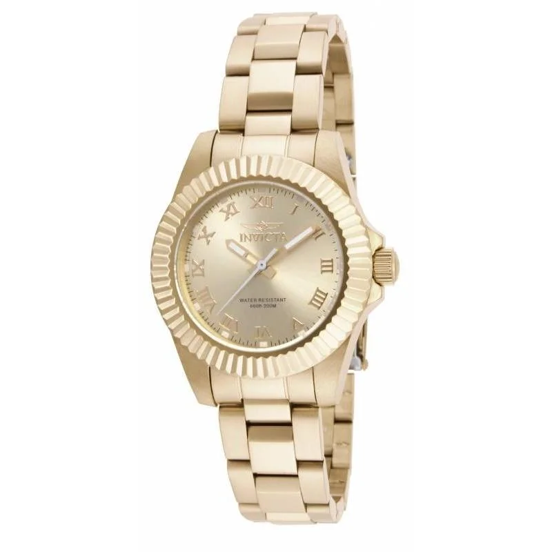 Sleek quartz watches-Invicta Women's 16762 Pro Diver Gold-Tone Stainless Steel Watch