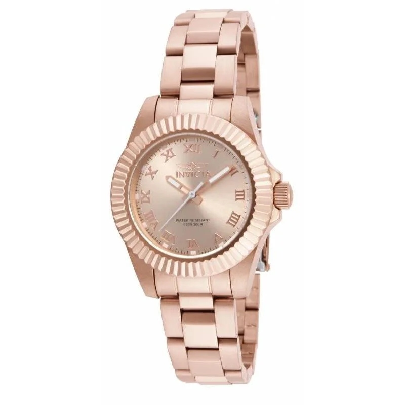 Modern analog watches-Invicta Women's 16763 Pro Diver Rose-Tone Stainless Steel Watch