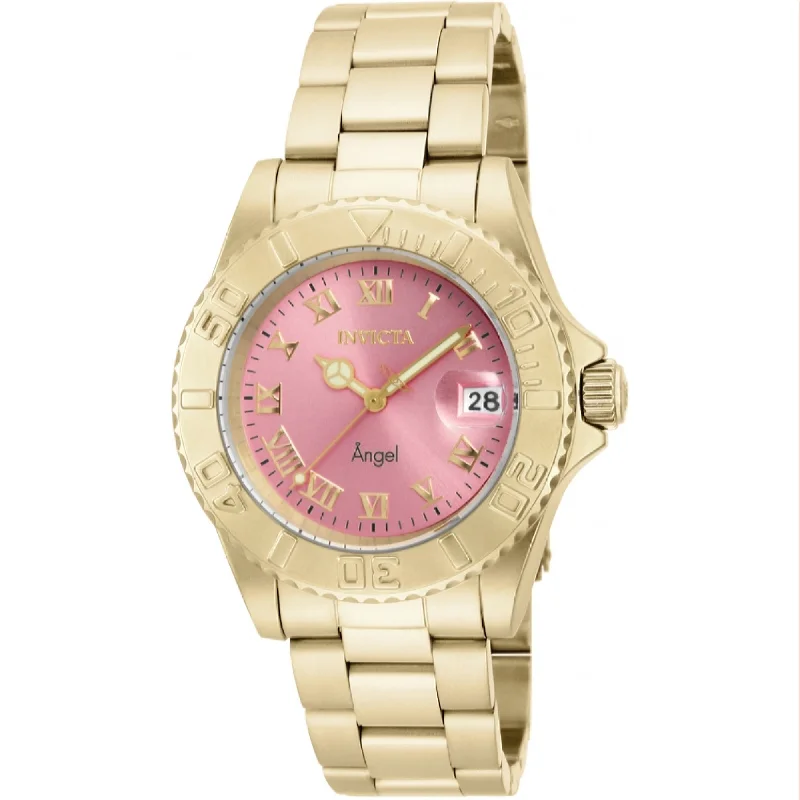 Sapphire dial watches-Invicta Women's 16851 Angel Gold-Tone Stainless Steel Watch