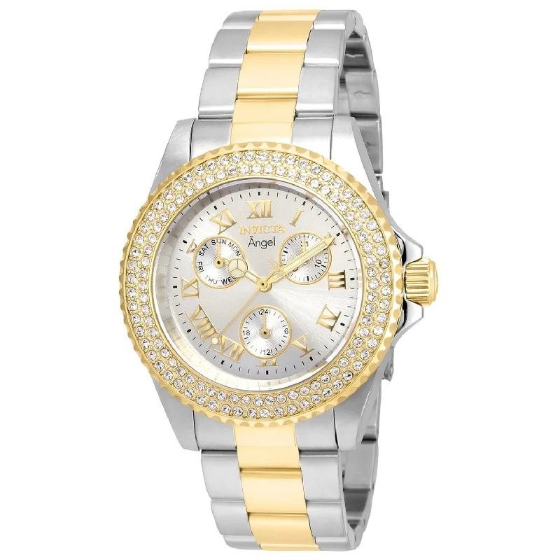 Slim metal watches-Invicta Women's 16998 Angel Gold-Tone and Silver Stainless Steel Watch