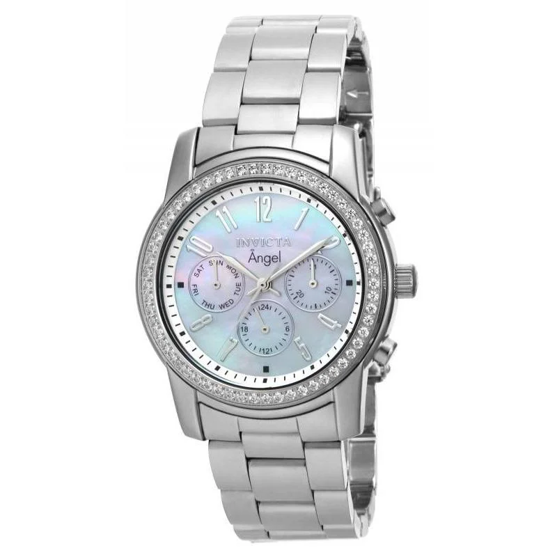 Classic round watches-Invicta Women's 17019 Angel Multi-Function Stainless Steel Watch