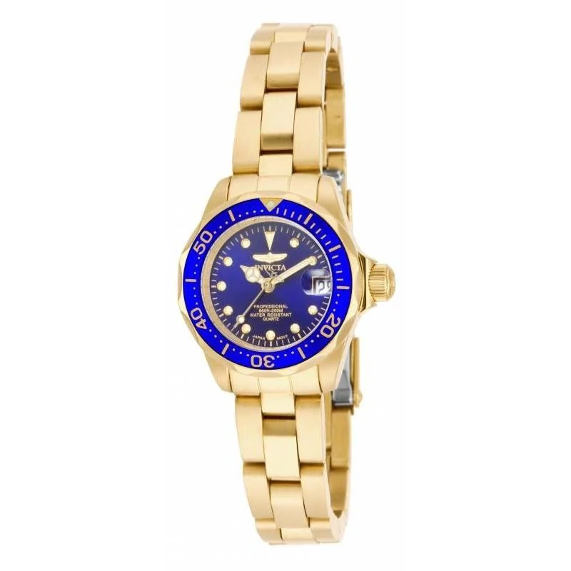 Floral dial watches-Invicta Women's 17036 Pro Diver Gold-Tone Stainless Steel Watch