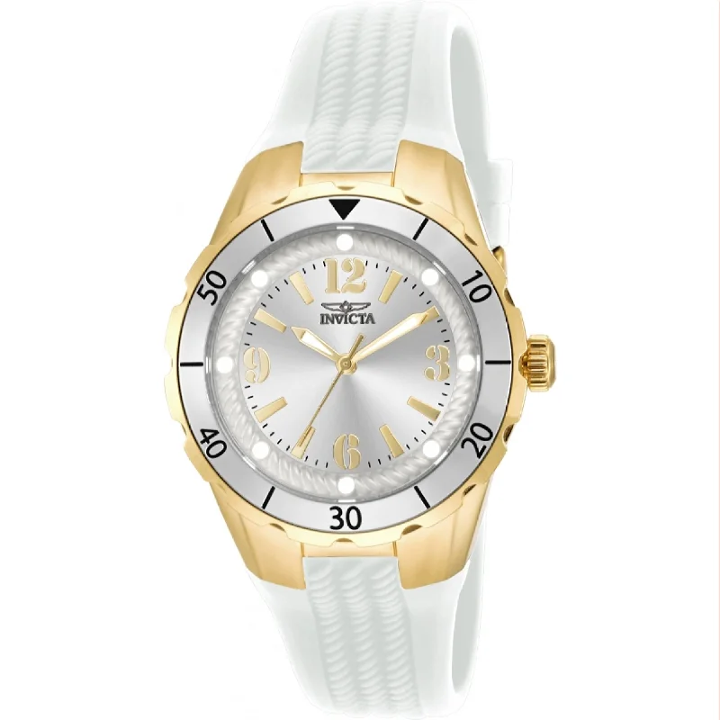 Casual canvas watches-Invicta Women's 17484 Angel White Polyurethane Watch