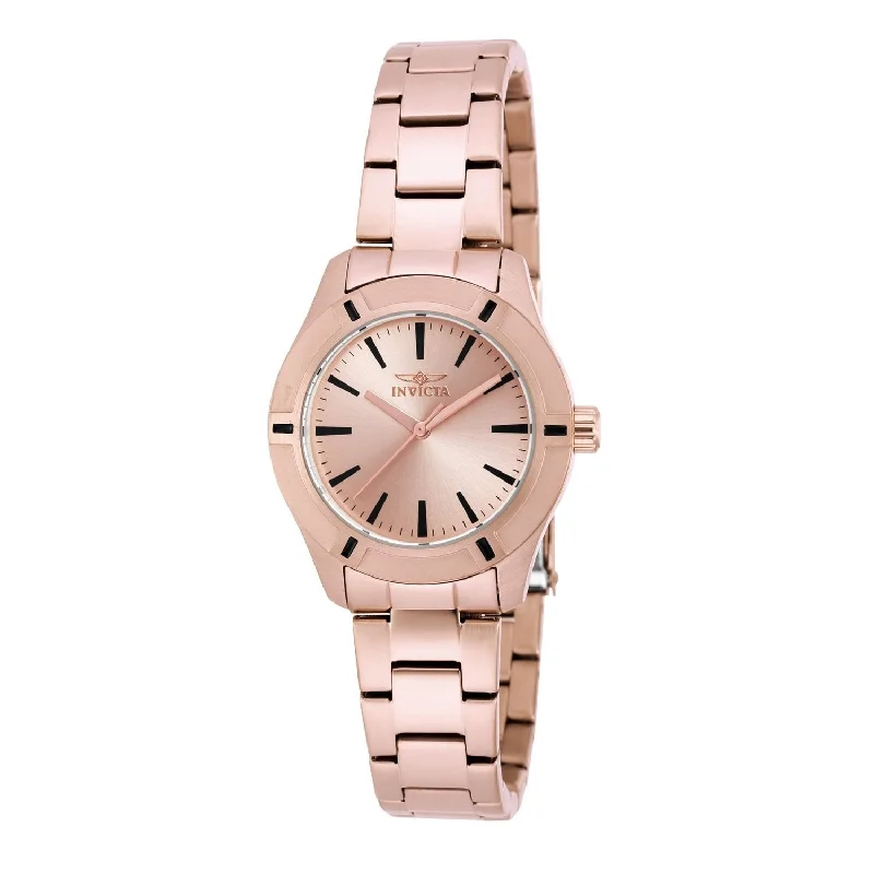 Lightweight metal watches-Invicta Women's 18031 Pro Diver Rose-tone Stainless Steel Watch