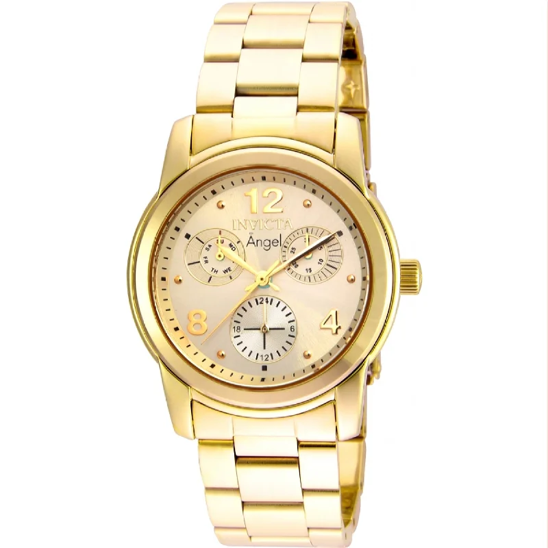 Handmade artisan watches-Invicta Women's 19163 Angel Gold-Tone Stainless Steel Watch