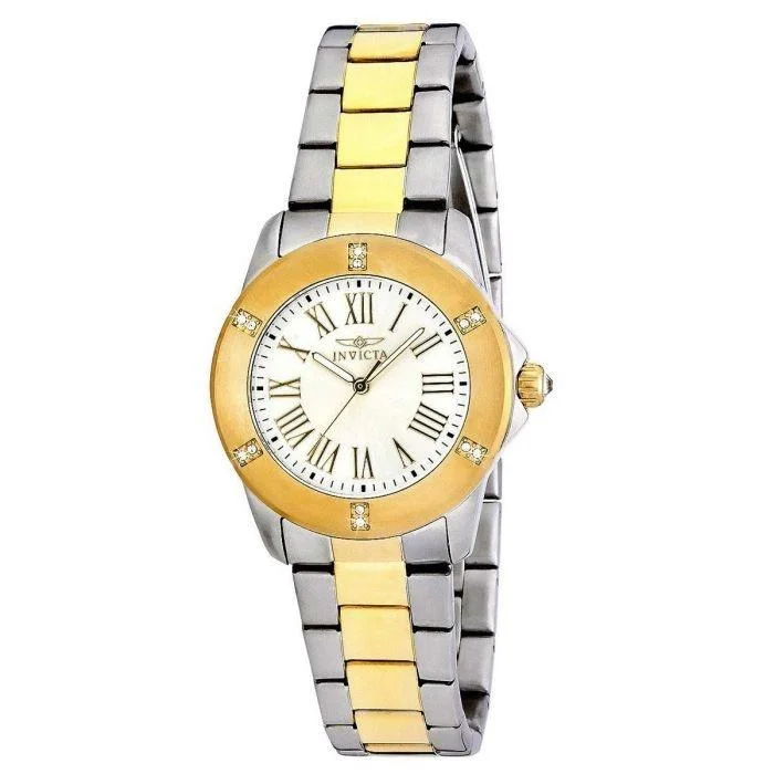 Floral strap watches-Invicta Women's 19256 Angel Two-Tone Stainless Steel Watch