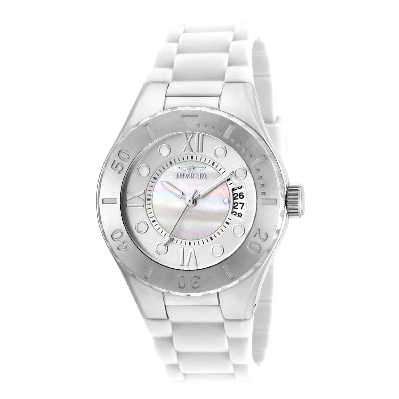 Dual-tone watches-Invicta Women's 19389 Angel White Silicone Watch