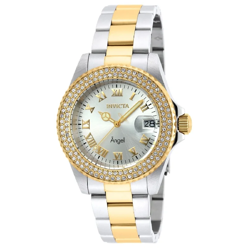 Lightweight strap watches-Invicta Women's 20214 Angel Gold-Tone and Silver Stainless Steel Watch