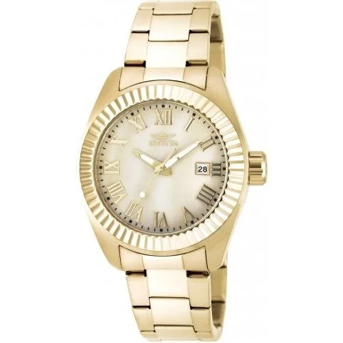 Textured band watches-Invicta Women's 20316 Angel Gold-Tone Stainless Steel Watch