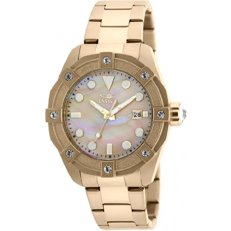 Chic analog watches-Invicta Women's 20319 Angel Gold-Tone Stainless Steel Watch