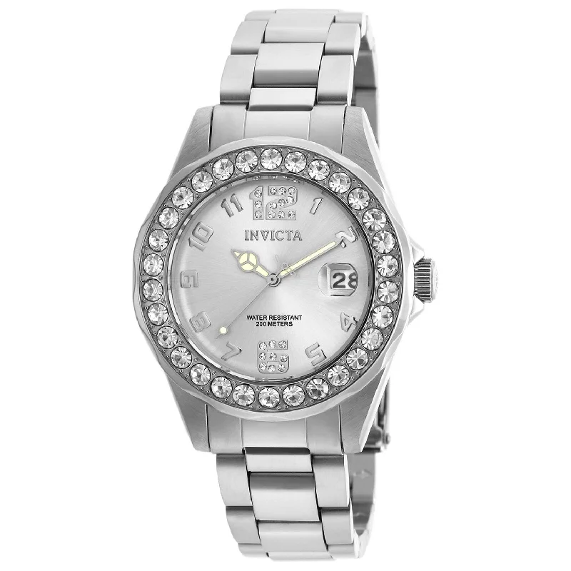 Retro digital watches-Invicta Women's 21396 Pro Diver Stainless Steel Watch