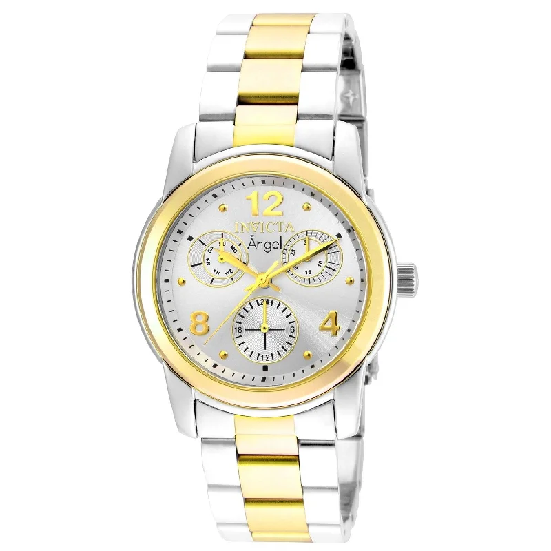 Gold bracelet watches-Invicta Women's 21688 Angel Gold-Tone and Silver Stainless Steel Watch