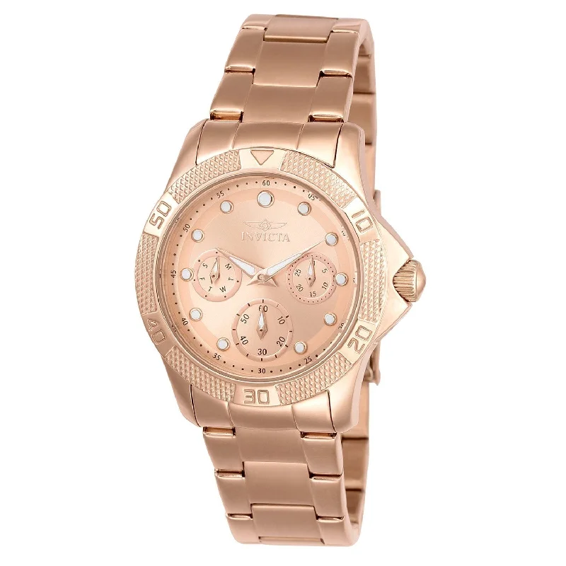 Lightweight face watches-Invicta Women's 21765 Angel Rose-tone Stainless Steel Watch