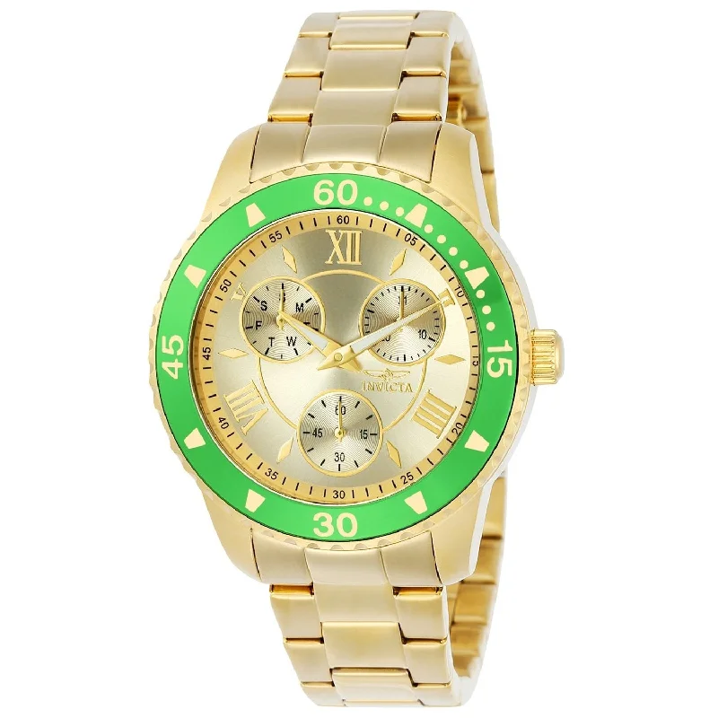 Diamond bezel watches-Invicta Women's 21768 Angel Gold-tone Stainless Steel Watch