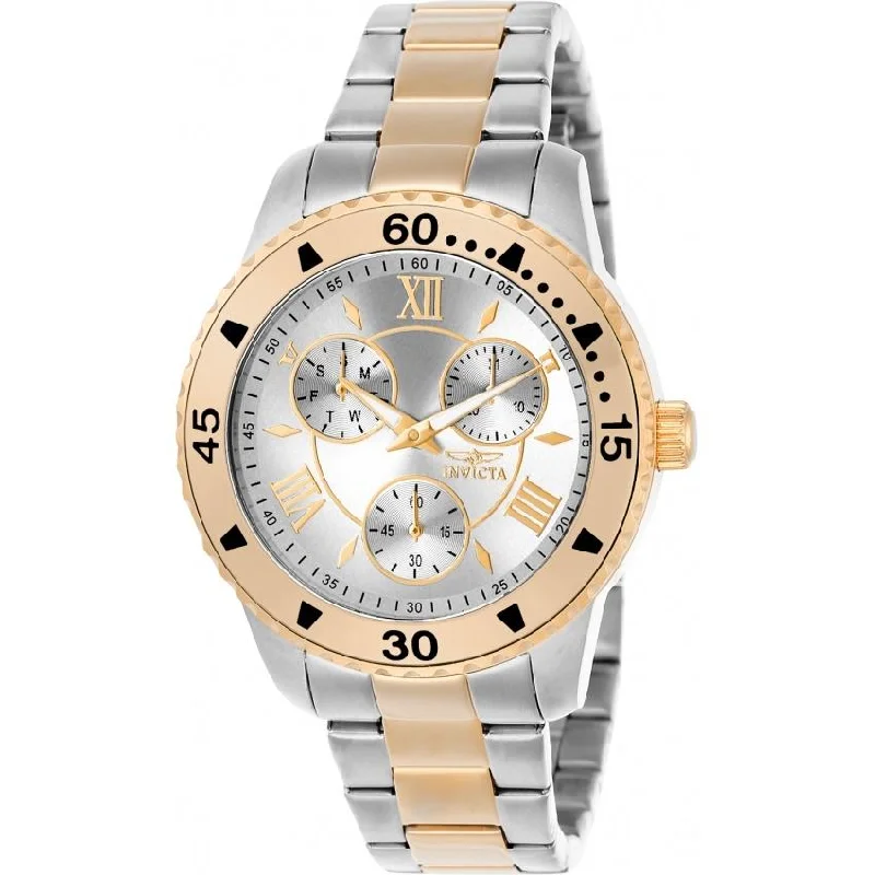 Minimalist silver watches-Invicta Women's 21771 Angel Rose-Tone and Silver Stainless Steel Watch