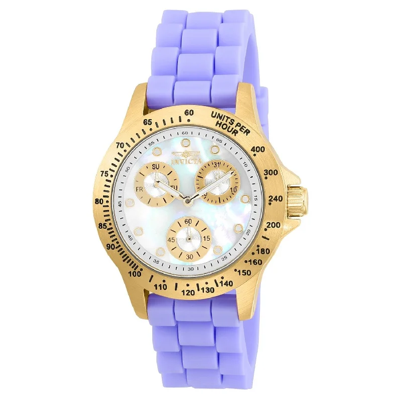 Sapphire dial watches-Invicta Women's 21975 Speedway Purple Silicone Watch