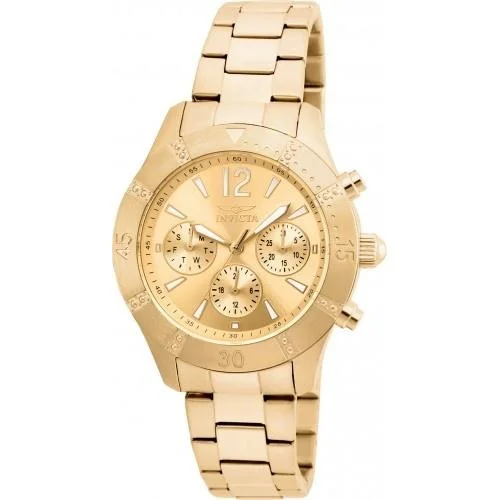 Adjustable strap watches-Invicta Women's 22303 Angel Gold-Tone Stainless Steel Watch