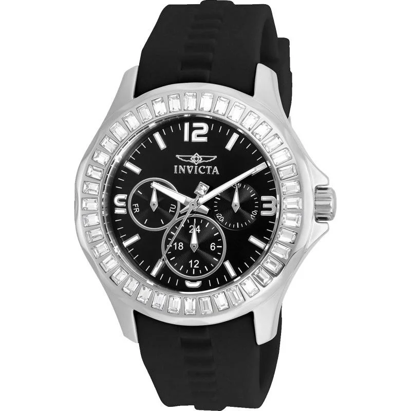 Retro style watches-Invicta Women's 22469 Angel Black Silicone Watch