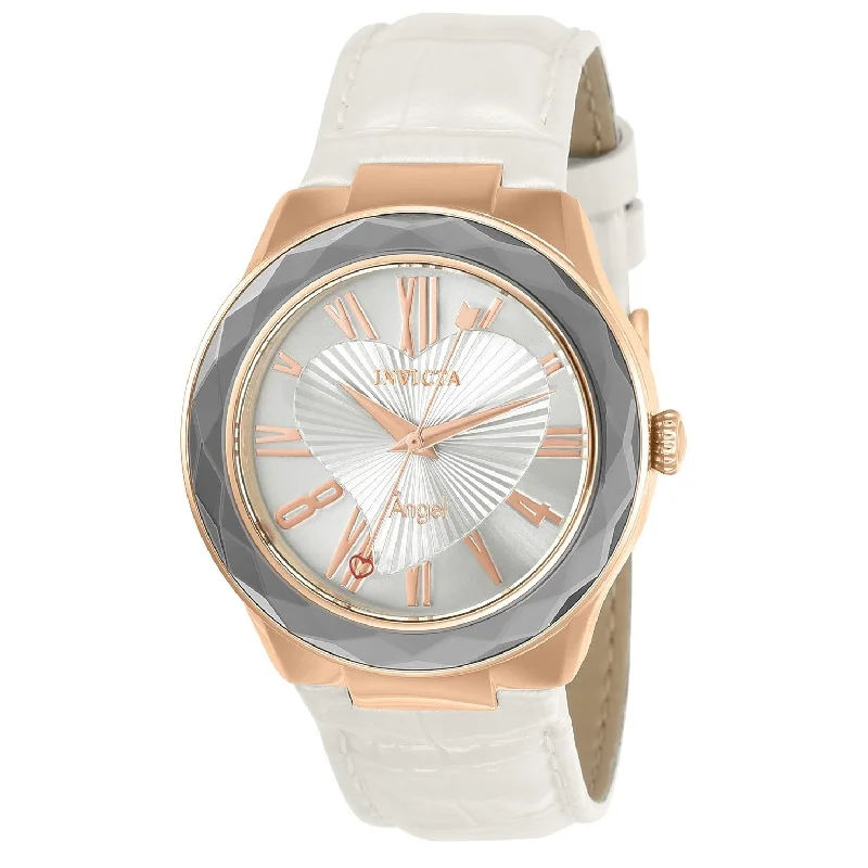 Fashion mesh watches-Invicta Women's 22541 Angel White Leather Watch