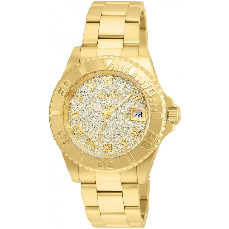 Solar-powered watches-Invicta Women's 22707 Angel Gold-Tone Stainless Steel Watch