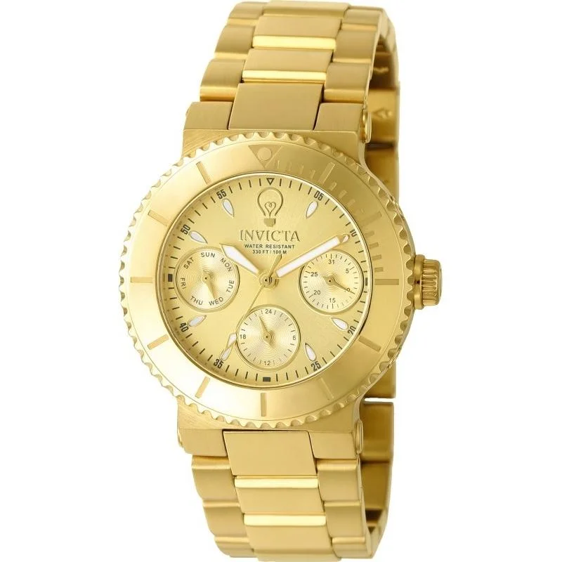 Stainless steel watches-Invicta Women's 22895 Gabrielle Union Gold-Tone Stainless Steel Watch