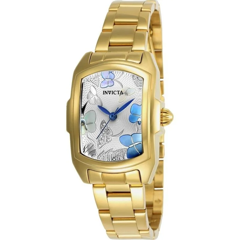 Casual leather watches-Invicta Women's 23219 Lupah Gold-Tone Leather Watch