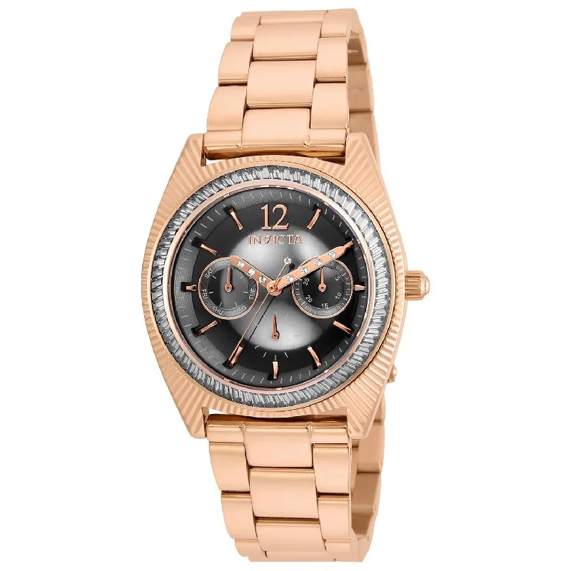 Gem encrusted watches-Invicta Women's 23463 Wildflower Rose-tone Stainless Steel Watch