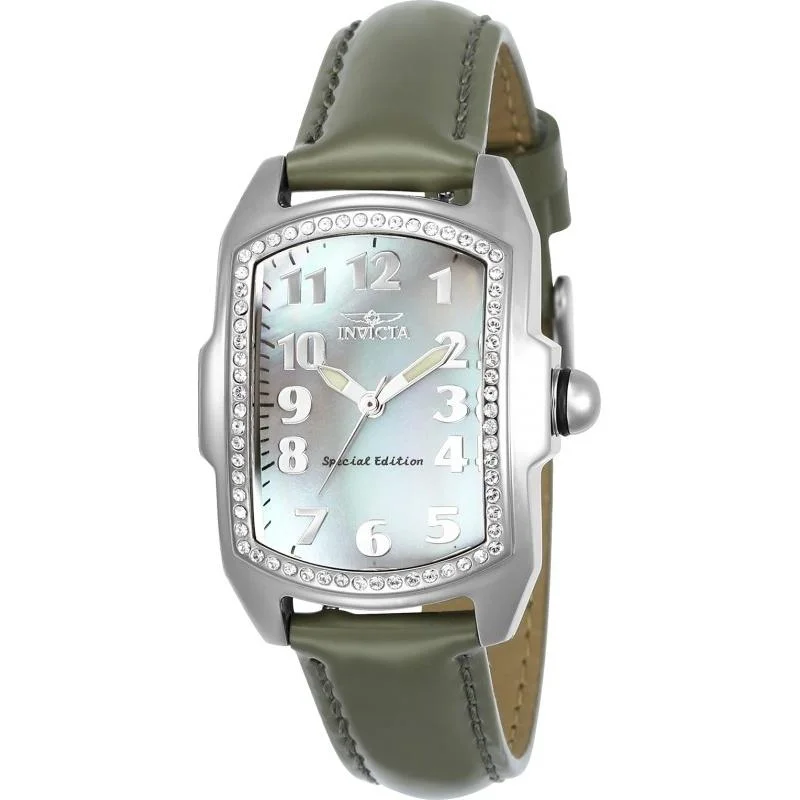 Textured band watches-Invicta Women's 23472 Lupah Grey Leather Watch