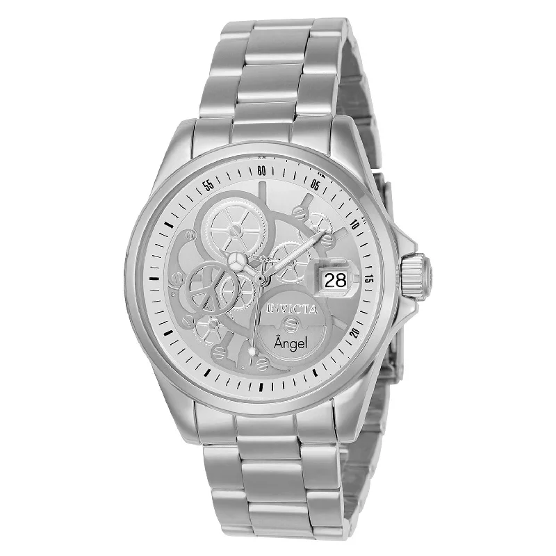 Rose gold face watches-Invicta Women's 23567 Angel Stainless Steel Watch