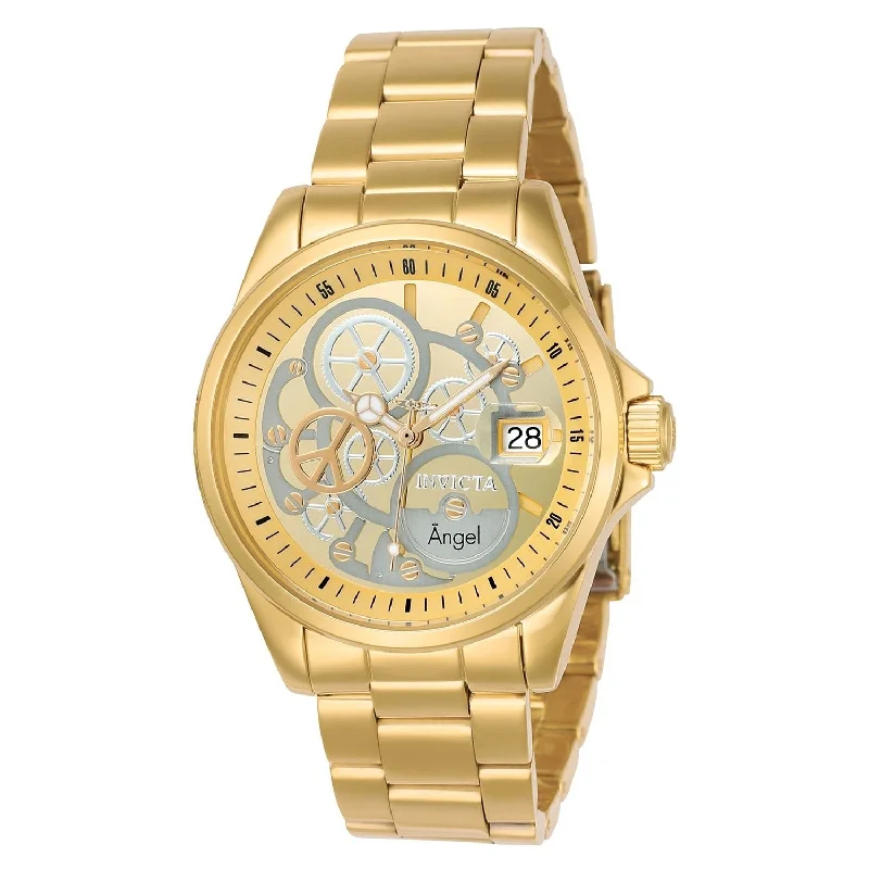 Chic analog watches-Invicta Women's 23568 Angel Gold-Tone Stainless Steel Watch