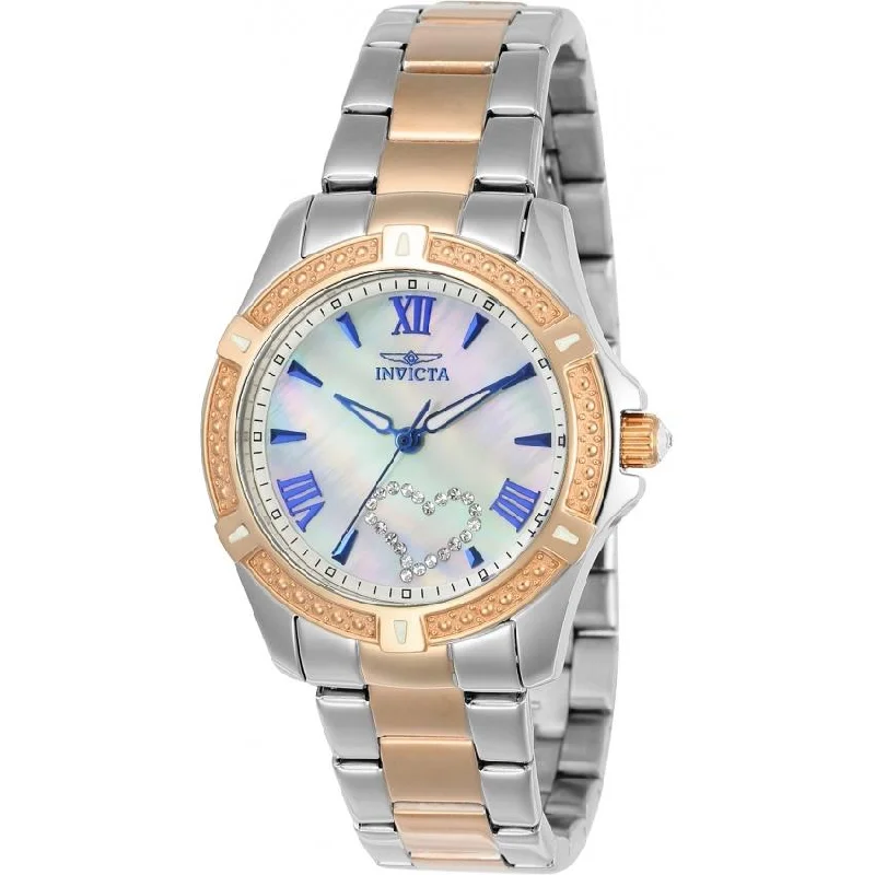 Artistic strap watches-Invicta Women's 23657 Angel Rose-Tone and Silver Stainless Steel Watch