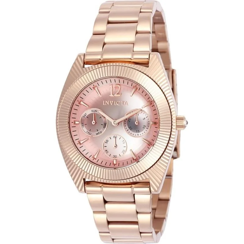 Quartz movement watches-Invicta Women's 23750 Angel Rose-Tone Stainless Steel Watch