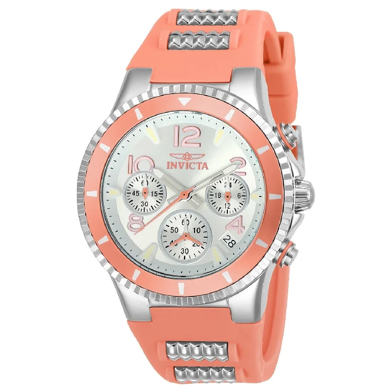 Bold design watches-Invicta Women's 24190 Blu Pink Silicone Watch