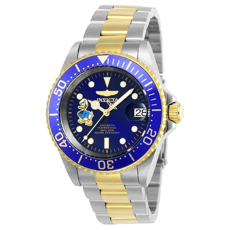 Bold statement watches-Invicta Women's 24397 Disney Donald Duck Automatic  Gold-Tone and Silver Stainless Steel Watch