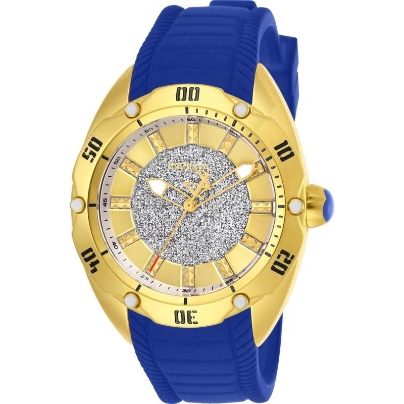 Vintage round watches-Invicta Women's 26153 Venom Blue Silicone Watch