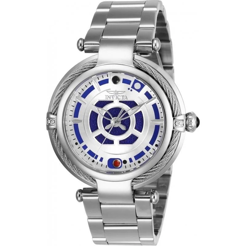 Gem encrusted watches-Invicta Women's 26234 Star Wars R2-D2 Gold-Tone Stainless Steel Watch