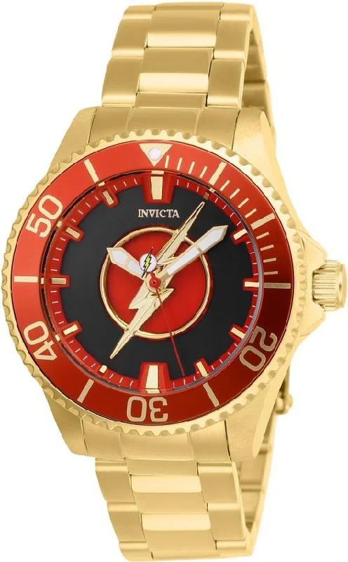 Bright dial watches-Invicta Women's 26907 DC Comics Flash Gold-Tone Silver Watch