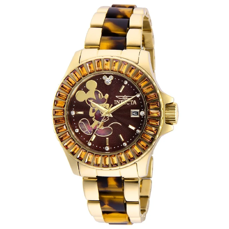 Modern analog watches-Invicta Women's 27275 Disney Mickey Mouse Gold-Tone Stainless Steel Watch