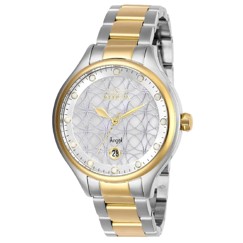 Boho leather watches-Invicta Women's 27436 Angel Gold-Tone and Silver Stainless Steel Watch