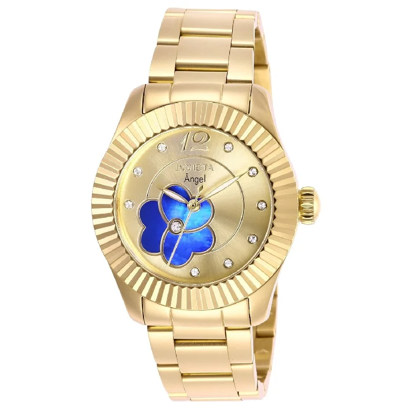 Thin strap watches-Invicta Women's 27439 Angel Gold-Tone Stainless Steel Watch