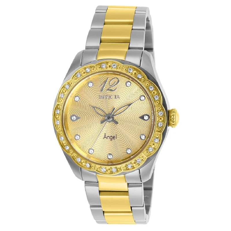 Everyday wear watches-Invicta Women's 27447 Angel Gold-Tone and Silver Stainless Steel Watch