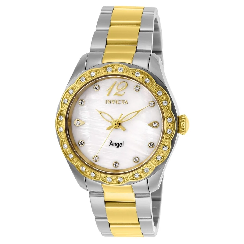 Bold color watches-Invicta Women's 27448 Angel Gold-Tone and Silver Stainless Steel Watch