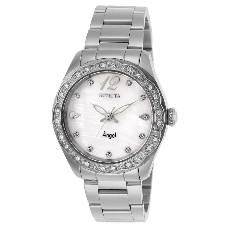 Lightweight metal watches-Invicta Women's 27449 Angel Stainless Steel Watch